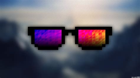 Red And Blue Graphic Sunglasses Pixel Art Trixel Glasses Hd