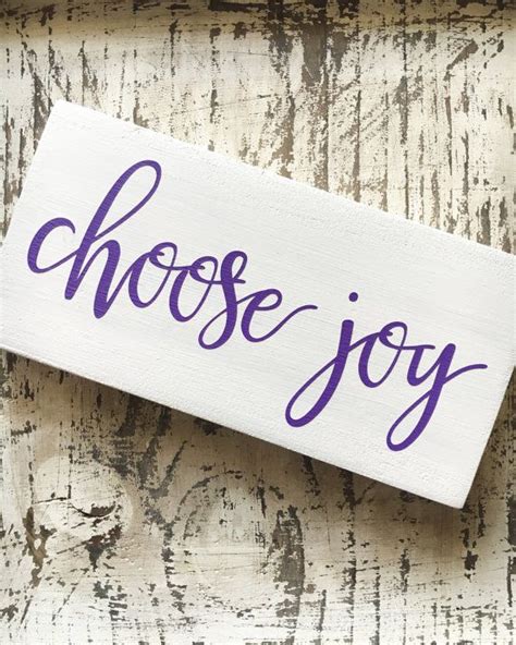 Choose Joy Purple And White Wood Sign I Will Choose Joy Etsy White