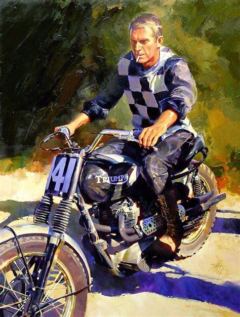 In fact he was bloody good — so good that together with pals bud and dave ekins, cliff coleman and. Tom Fritz Motorcycle Paintings | Triumph Bonneville - A ...