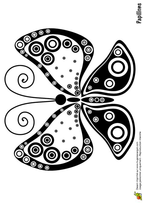 Coloriage Papillon Simple Sur