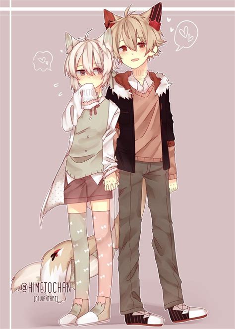 Anime Fox Boy And Girl