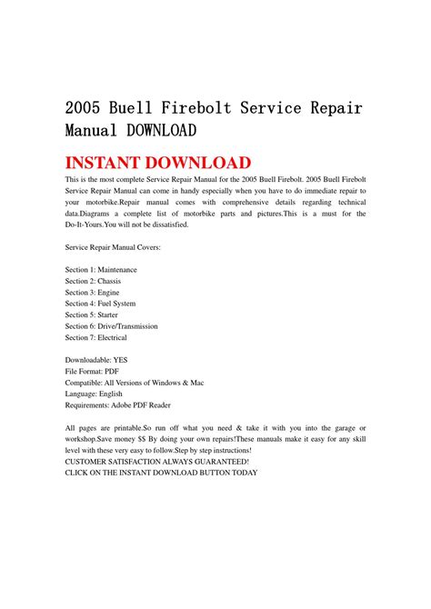 Automotive service, repair and workshop manuals for free download. 2005 buell firebolt service repair manual download by ...