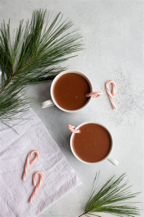 Healthier Peppermint Hot Chocolate Wholefully