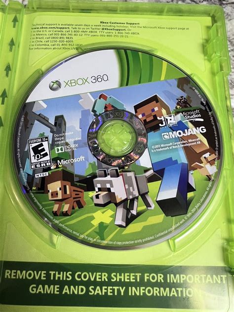 Minecraft Microsoft Xbox 360 2013 No Manual Tested Working Good Disc