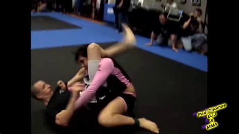 Woman Vs Guy Bjj Fight Triangle Choke Submission Youtube