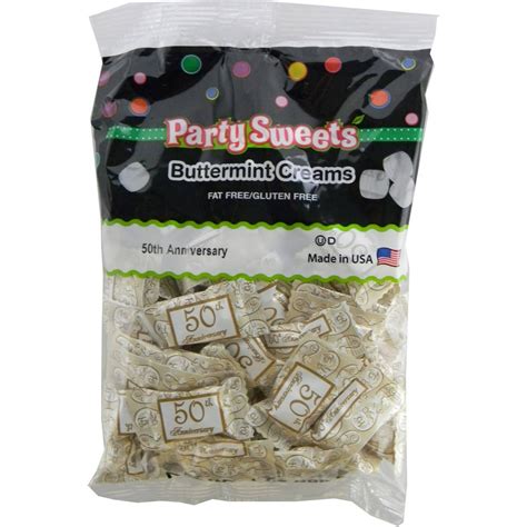 Party Sweets 50th Anniversary Buttermint Creams Candy 7 Oz Walmart