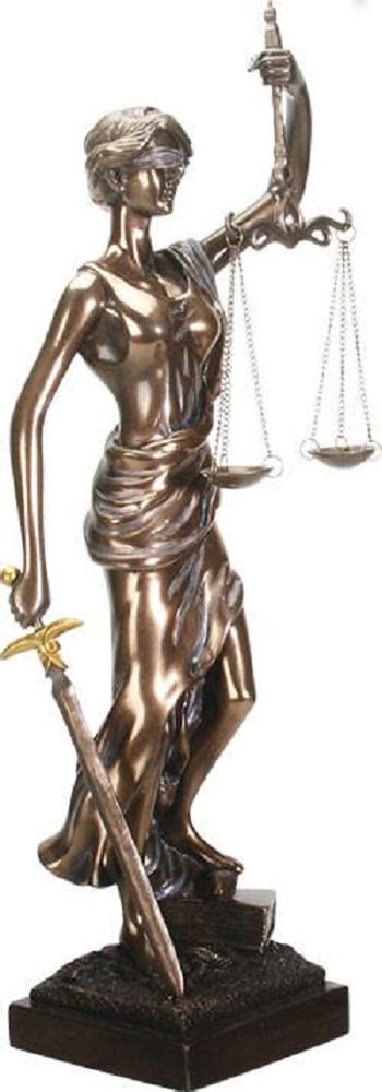 Lady Justice Holding Scales And Sword Statue Figurine Judicial Law