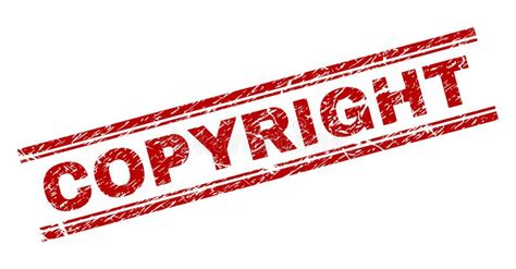 Scratched Textured Copyright Stamp Seal Stock Vector Illustration Of