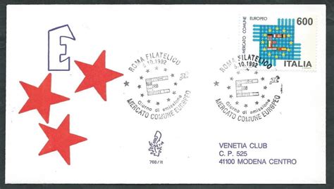 1992 Italia Fdc Venetia 768 Mercato Comune Europeo Timbro Di Arrivo Q Ebay