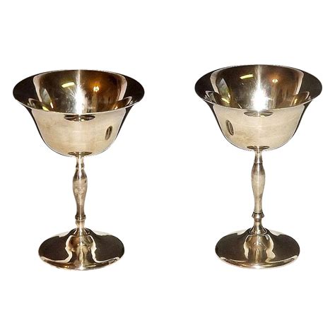 Silver Plated Wine Champagne Glasses Goblets By Leonard Silver Sold On Ruby Lane