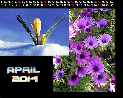 Spring Is Here Calendar April Flowers Spring Hd Wallpaper Peakpx