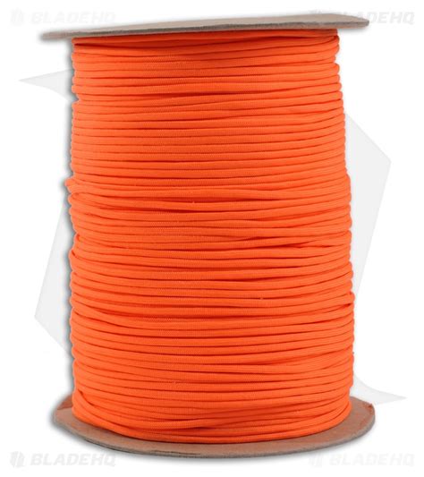 Braided utility rope is capable of supporting up to 300 lbs. Spool of Orange 550 Paracord Nylon Braided 7-Strand Core (1000') USA - Blade HQ