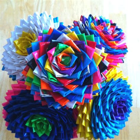 We carry a great selection of tapes & glues — duct tape, electrical tape, masking tape, adhesives, and super glue containers for just $1 each. Duct Tape Flowers made by daughter | Crafts, Flower making ...