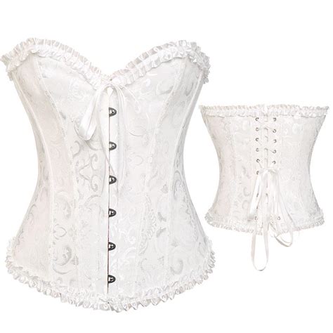 Buy Women Sexy Corselet Overbust Corset Bustier Basque Top With G