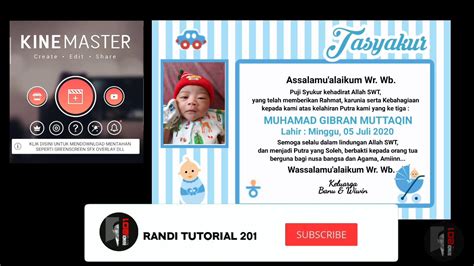 Aqiqah anak kedua, lanjut aqiqah istri tetap pakai layanan aqiqah nurul hayat. Membuat kartu undangan tasyakuran || KINEMASTER - YouTube