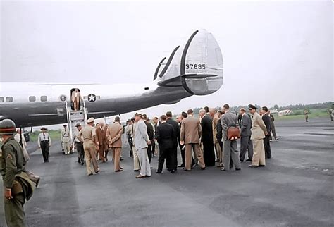 Photo President Eisenhowers Visit To Bradley Field October 20 1954