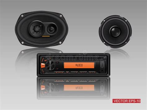 Car Audio With Speakers Stock Vector Image Of Illustration 63045372