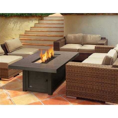 Napoleon Sttr1 Bz St Tropez Patio Flame Fire Table Rectangular Backyard Patio Furniture