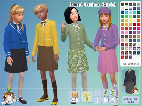 My Sims 4 Blog School Uniforms In 68 Colors For Kids By Standardheld