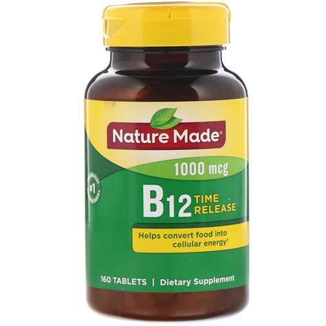 Nature Made Vitamin B12 Time Release 1000 Mcg 160 Tablets Iherb
