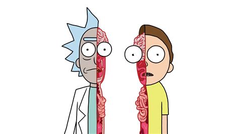 Tv Show Rick And Morty Morty Smith Rick Sanchez Half Faces 4k Hd Movies