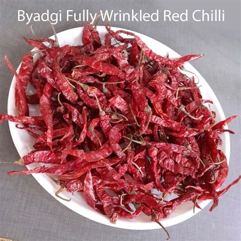 With Stem Byadgi Fully Wrinkled Red Chilli At Rs 280kg In Bengaluru