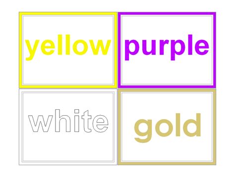 7 Best Images Of Color Words Printable Flashcards Color Sight Words