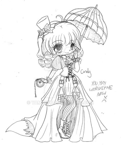 Cindy Steampunk Sketch By Yampuff Rose Coloring Pages Coloring Book
