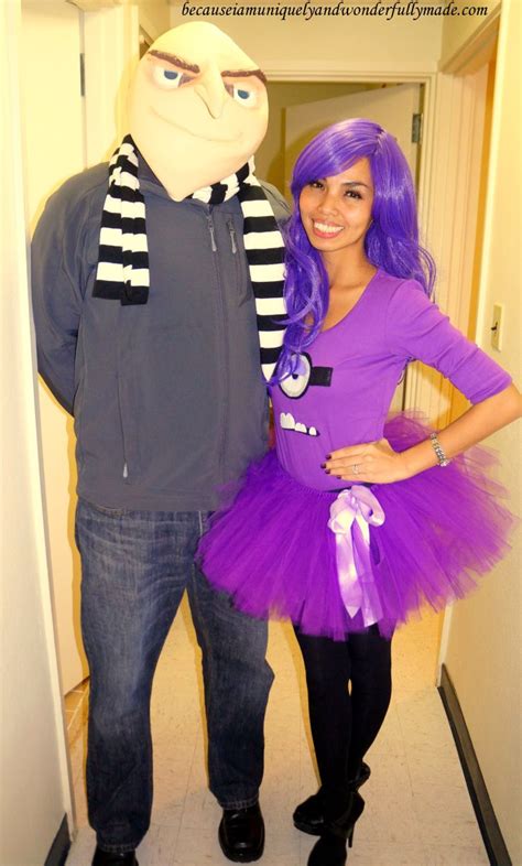 Diy purple minion costume a.k.a. Despicable Me Gru and Purple Minion on Halloween 2013 - Okinawa, Japan | Minion costumes