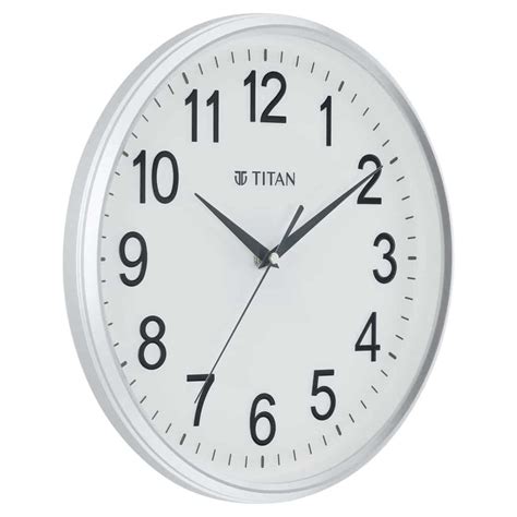 Contemporary White Wall Clock With Silent Sweep Technology 30 Cm X 30