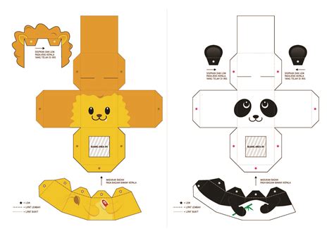 Leão Panda Papercrafts E Moldes Paper Toys Paper E Paper Crafts