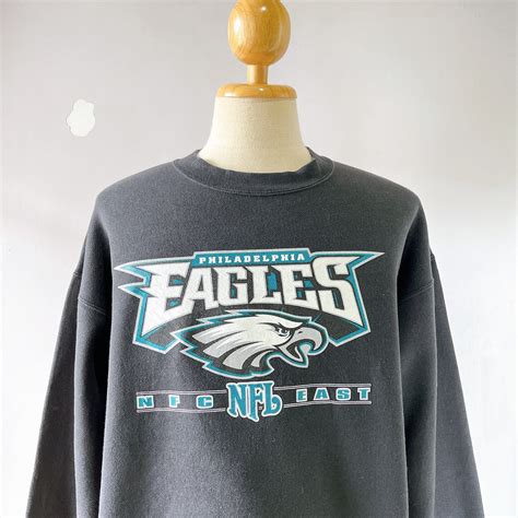 Vintage Philadelphia Eagles Nfl Football Sweatshirt Size L Etsy