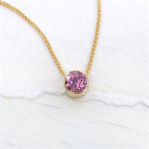 Tourmaline Necklace In 18ct Gold October Birthstone By Lilia Nash