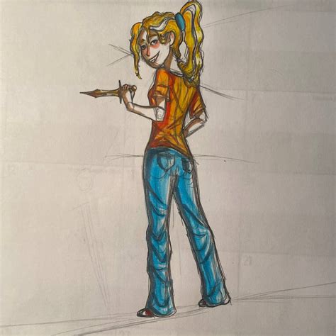 Annabeth Chase Sketchpose Practice By Starsparkse On Deviantart