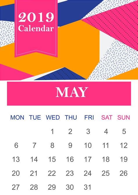 May 2019 Calendar Template Best Printable Calendar