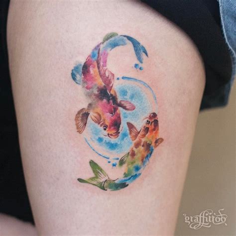 Tattoosorg — Watercolor Koi Fish Tattoo Artist 타투이스트 리버의