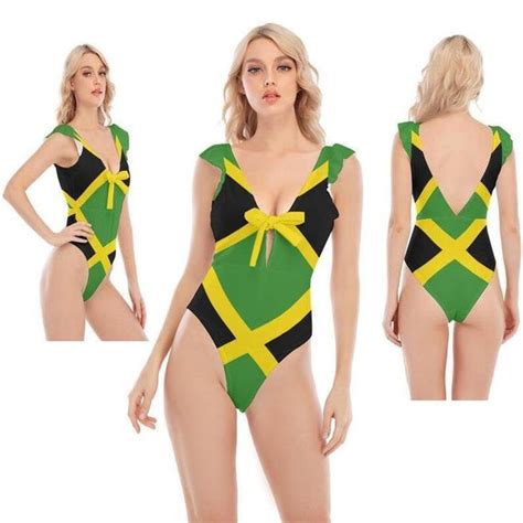 jamaica flag women s one piece swimsuit jamaican flag etsy