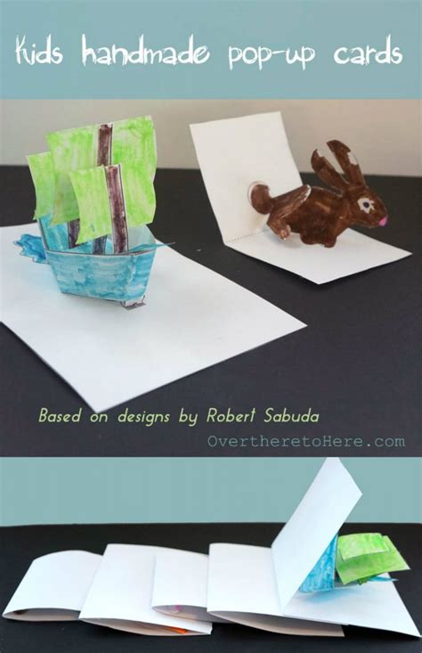 The first set of pop up cards i am sharing with you, take a 2 d image and with a fold, turn into into a clever 3d pop up card. Kids Homemade Pop Up Cards and Wonderland! - Wild About Here