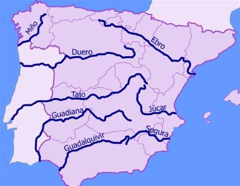 Mapas Del Relieve Y Ríos De España El Rincón De Sonia