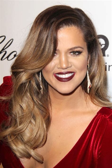 Khloe Kardashian Wavy Medium Brown Side Part Hairstyle Steal Her Style