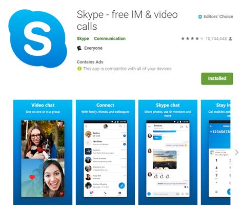 Get skype, free messaging and video chat app. Skype for Android imitating Facetime for some - Pocketables