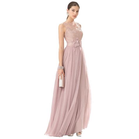 Fnks Cheap Bridesmaid Dresses Blush Color Tulle Lace Hand