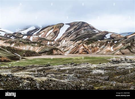 Landscape Of Landmannalaugar Surreal Nature Scenery In Highland Of