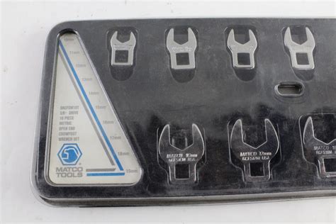 Matco 10 Piece Metric Open End Crowfoot Wrench Set Property Room