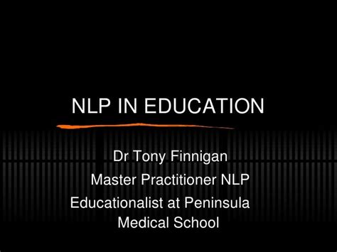 Nlp In Education