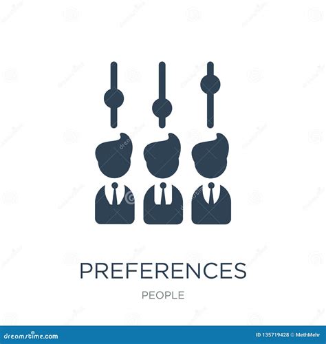 Preferences Icon In Trendy Design Style Preferences Icon Isolated On