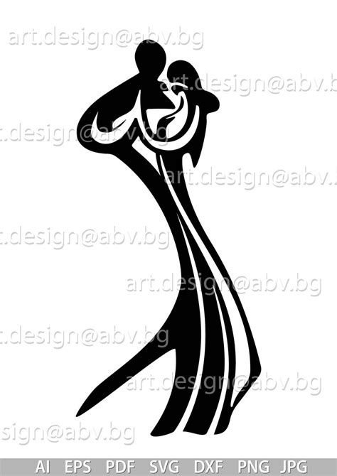 Vector Dance Figures Love Music Abstract Ai Eps Pdf Etsy