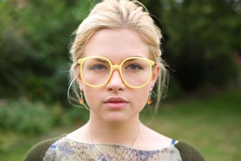 Stunning Blonde Wearing Big Round Glasses Posted That She Flickr