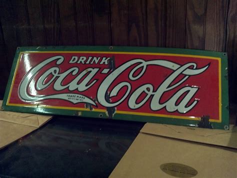 Vintage Porcelain Coca Cola Sign Obnoxious Antiques