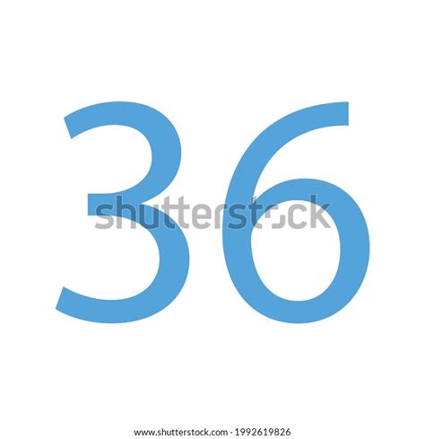36 Number Simple Clip Art Vector Stock Vector Royalty Free 1992619826